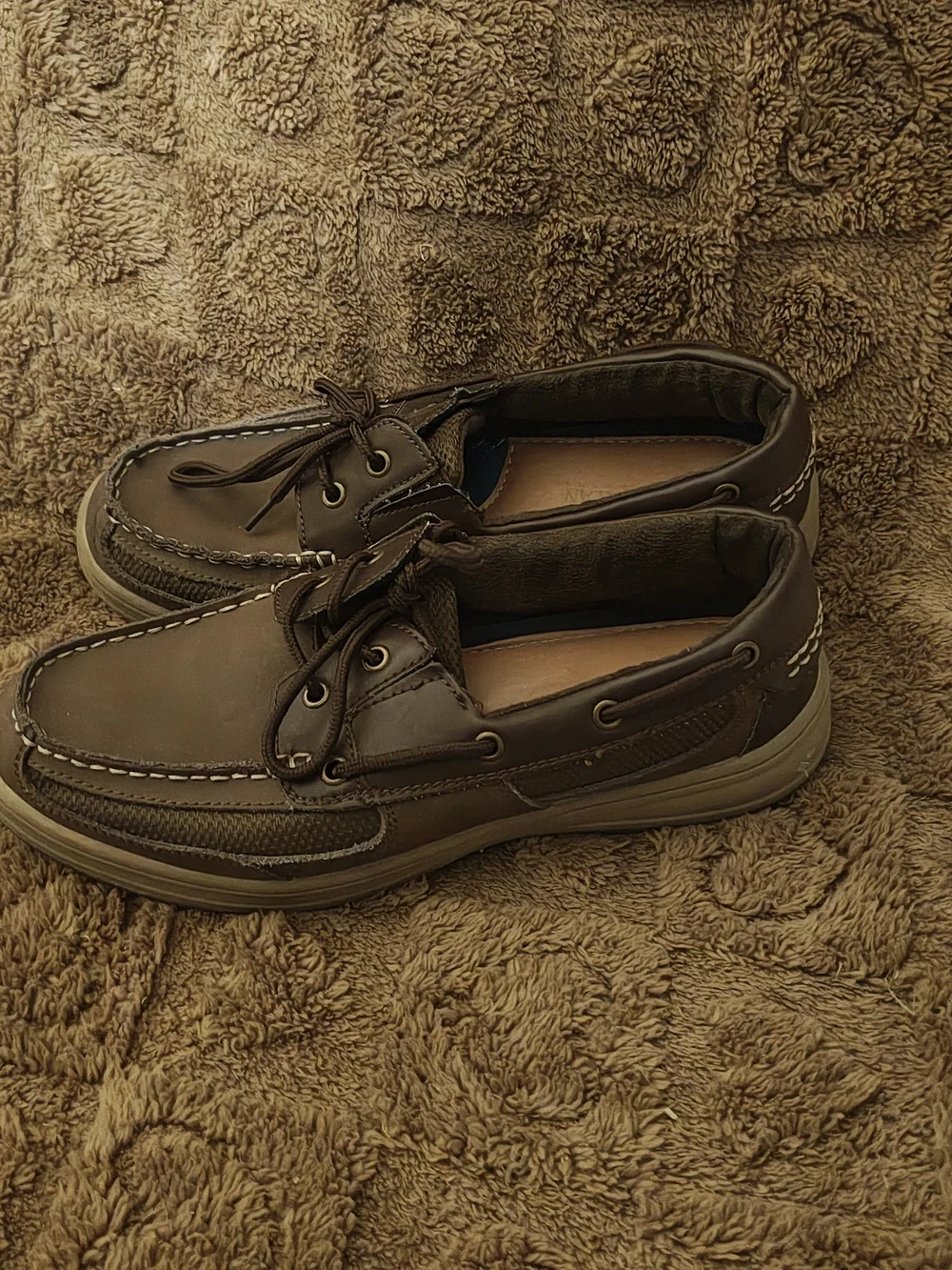 Magellan Men's Brown Leather Boat Shoes